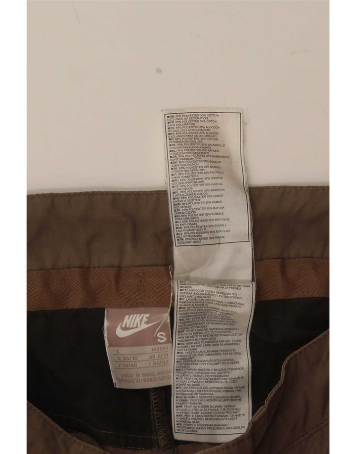 Nike Womens Capri Trousers UK 8/10 Small W30 L20 Brown Polyester