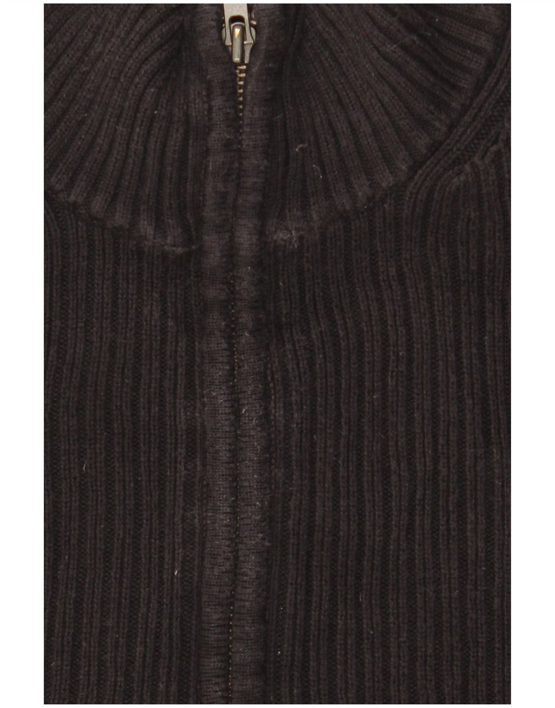 Calvin Klein Mens Zip Neck Jumper Sweater Large Black Cotton