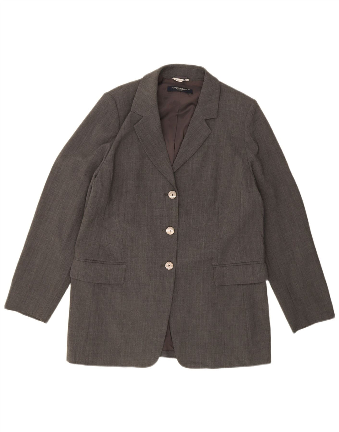 Marina Rinaldi Womens 3 Button Blazer Jacket Size 25 Large Grey Polyester