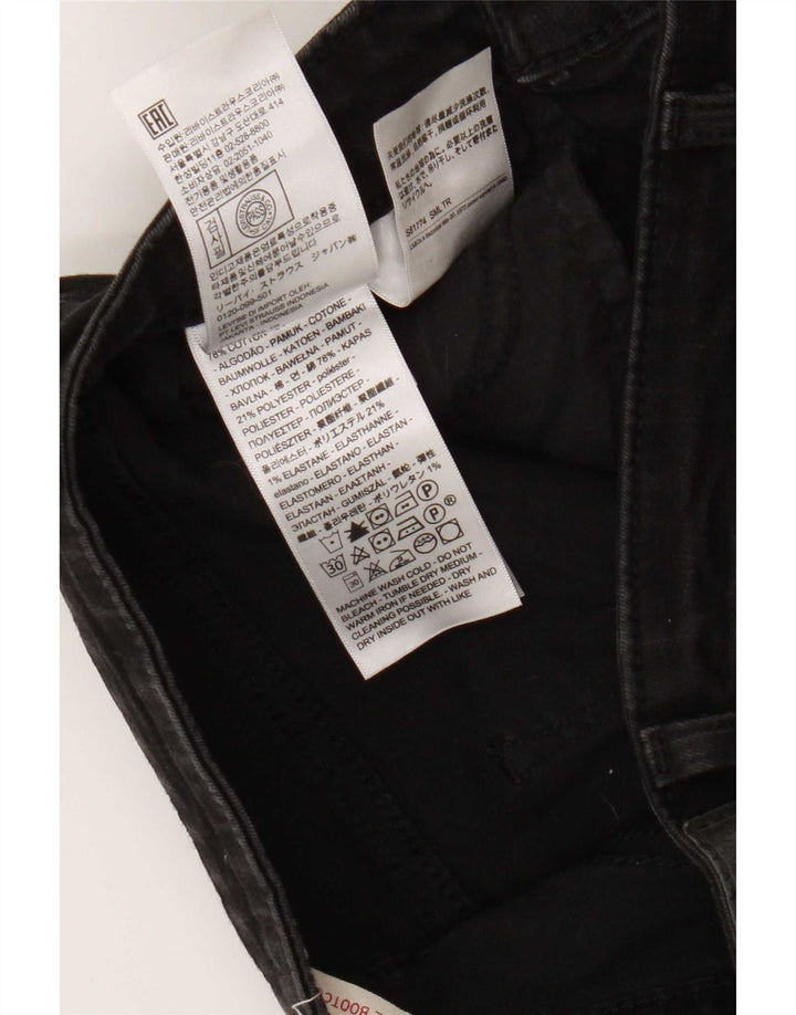 Levi's Womens 725 High Rise Bootcut Jeans W29 L34 Black Cotton