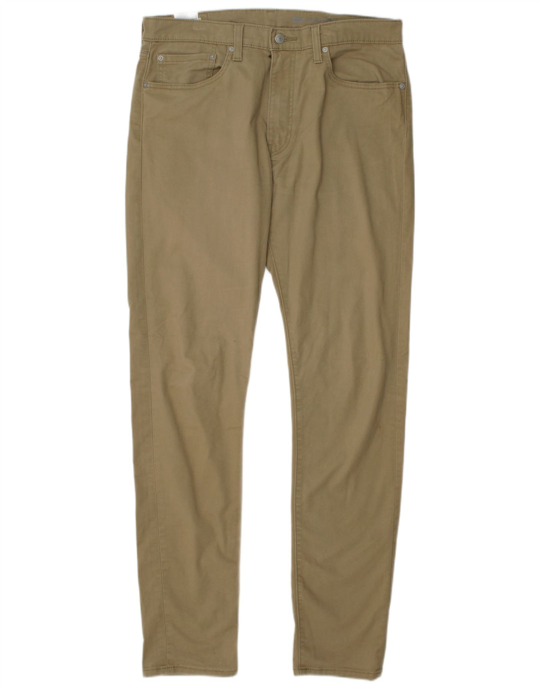 LEVI'S Mens 512 Slim Tapered Casual Trousers W34 L36 Beige Cotton
