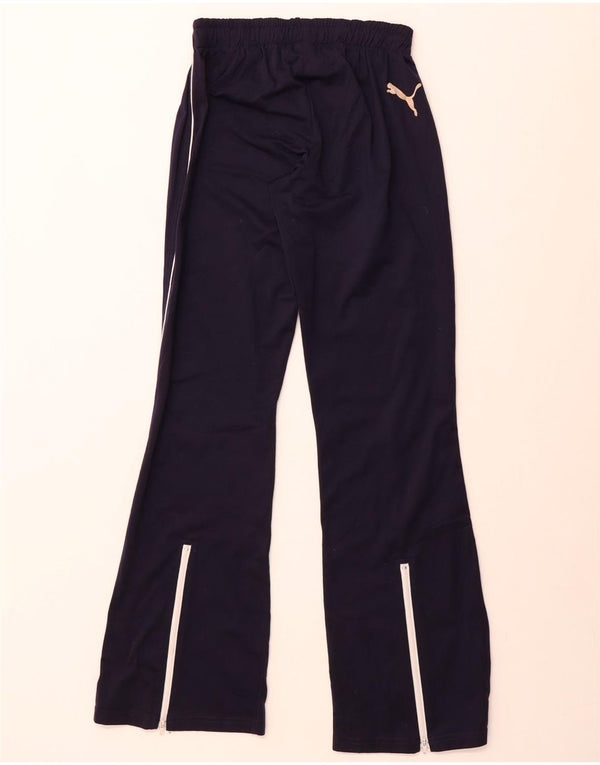 Puma Womens Flare Tracksuit Trousers UK 8 Small  Navy Blue