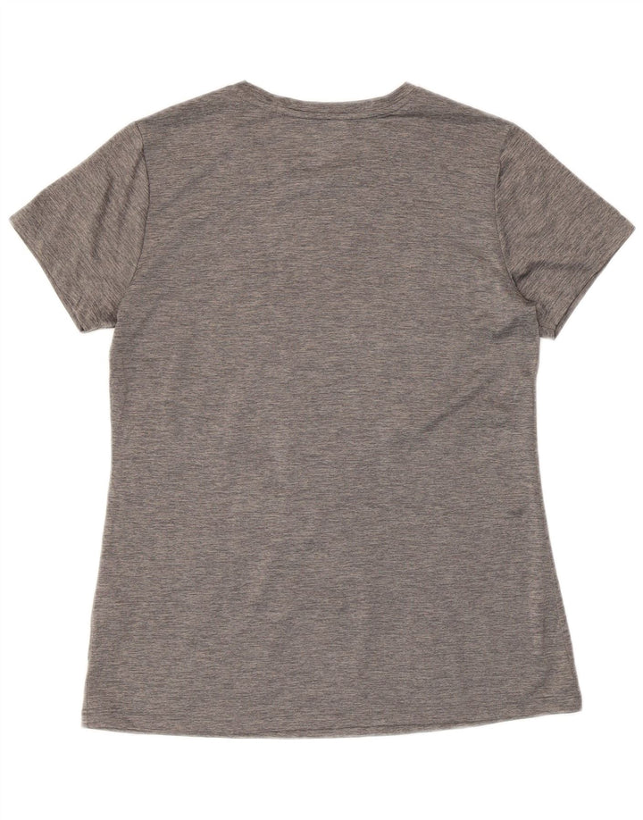Fila Womens Graphic T-Shirt Top UK 14 Medium Grey Polyester