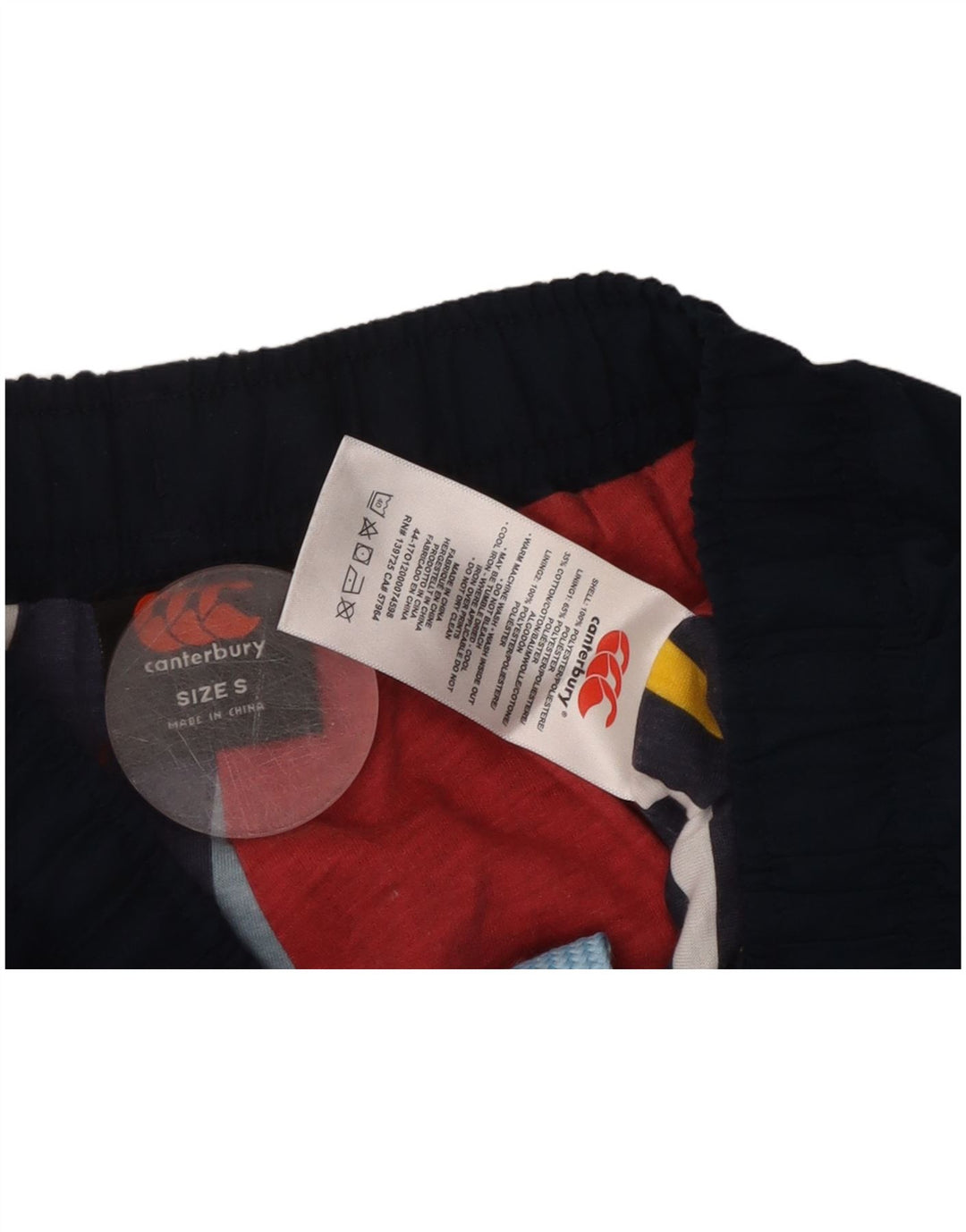 CANTERBURY Mens Graphic Tracksuit Trousers Small  Navy Blue Polyester