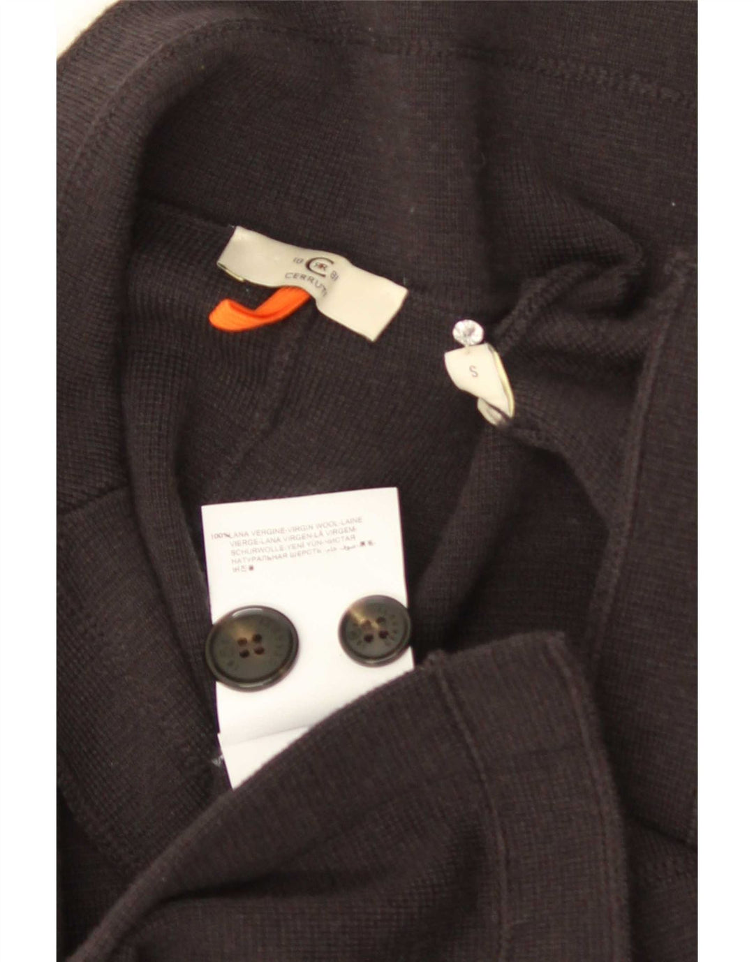 Cerruti 1881 Mens Knit 3 Button Blazer Jacket Small Grey Wool
