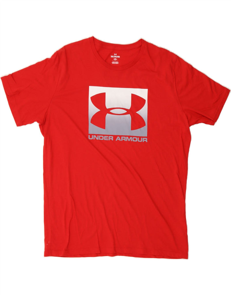 UNDER ARMOUR Mens Graphic T-Shirt Top 2XL Red Cotton Vintage Under Armour and Second-Hand Under Armour from Messina Hembry 