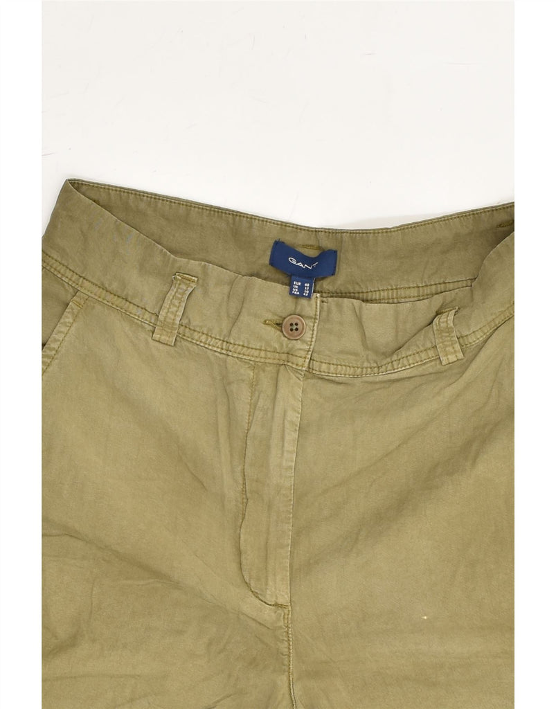 GANT Womens High Waist Chino Shorts UK 12 Medium W30  Khaki | Vintage Gant | Thrift | Second-Hand Gant | Used Clothing | Messina Hembry 