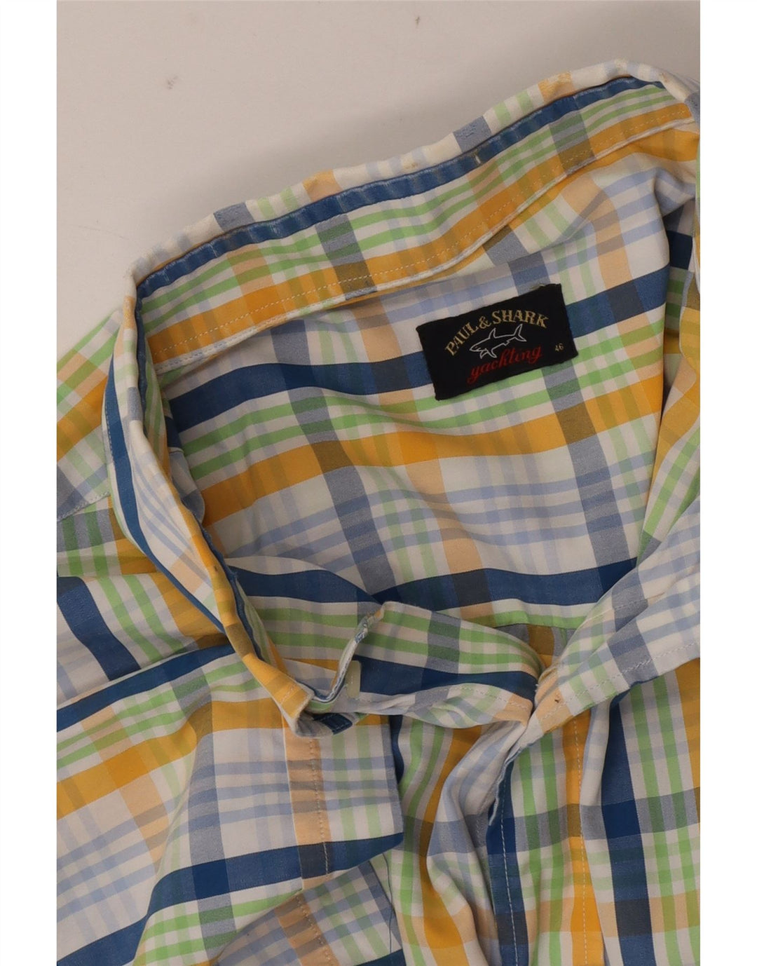 Paul & Shark Mens Short Sleeve Shirt Size 46 2XL Multicoloured Check
