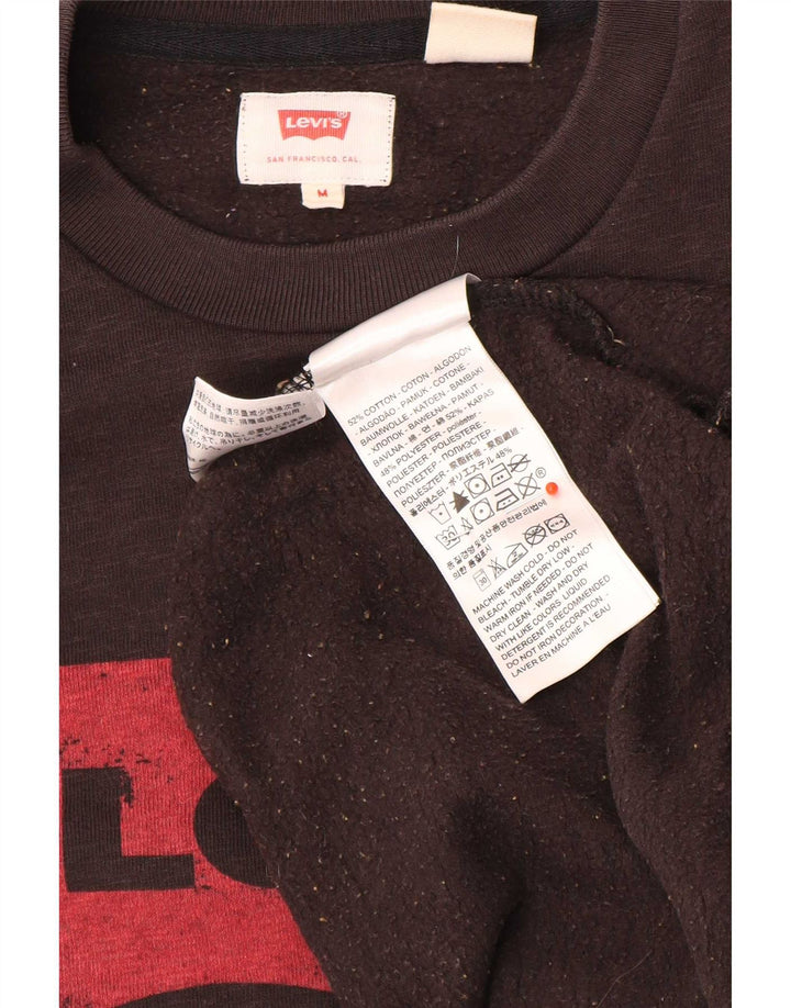 Levi's Mens Graphic Sweatshirt Jumper Medium Black Cotton