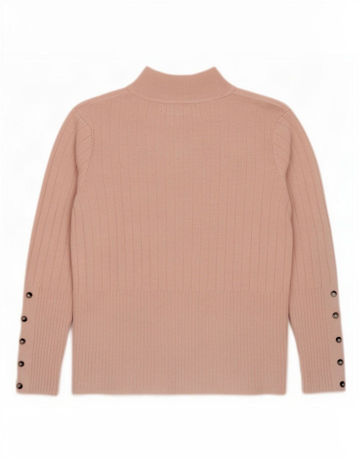 Marks & Spencer Womens Turtle Neck Jumper Sweater UK 12 Medium Pink