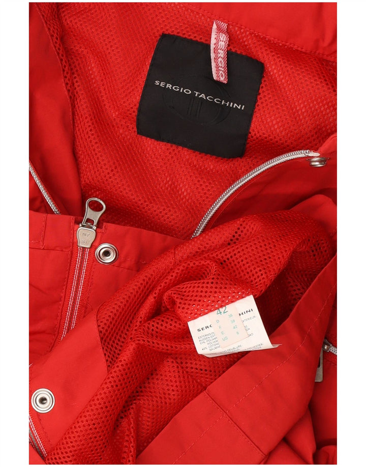 Sergio Tacchini Womens Utility Jacket IT 42 Medium Red Polyamide