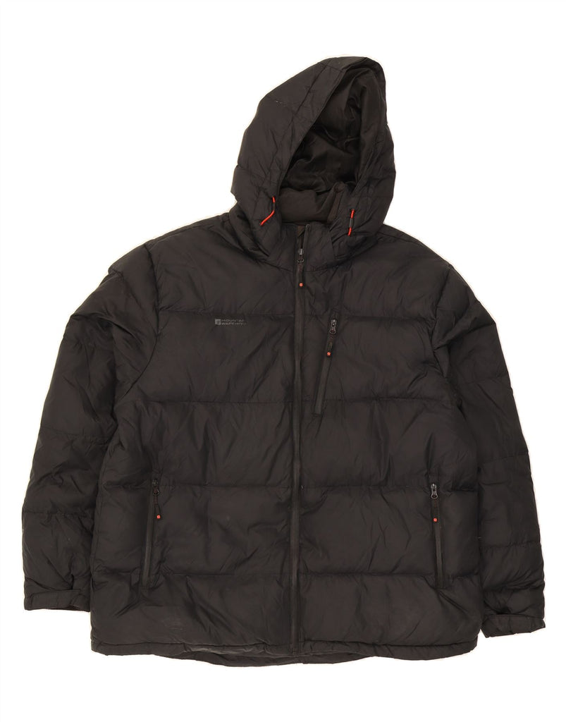 MOUNTAIN WAREHOUSE Mens Hooded Padded Jacket UK 44 2XL Black Nylon Vintage Mountain Warehouse and Second-Hand Mountain Warehouse from Messina Hembry 