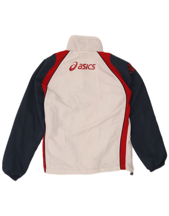 Asics Mens Graphic Tracksuit Top Jacket XL White Colourblock Polyester