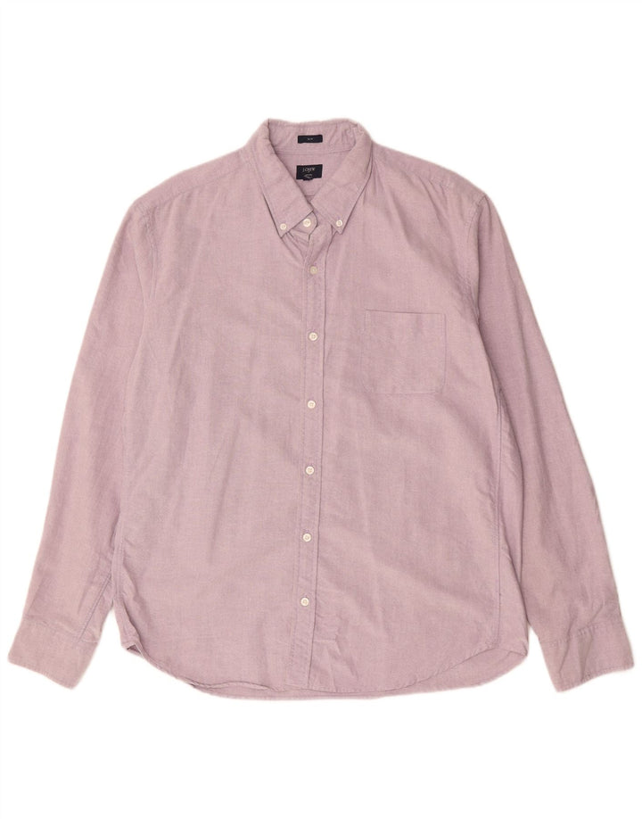 J. CREW Mens Oxford Slim Shirt XL Purple Cotton