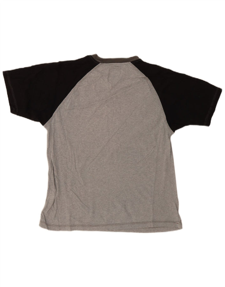 Champion Mens T-Shirt Top XL Grey Colourblock Cotton