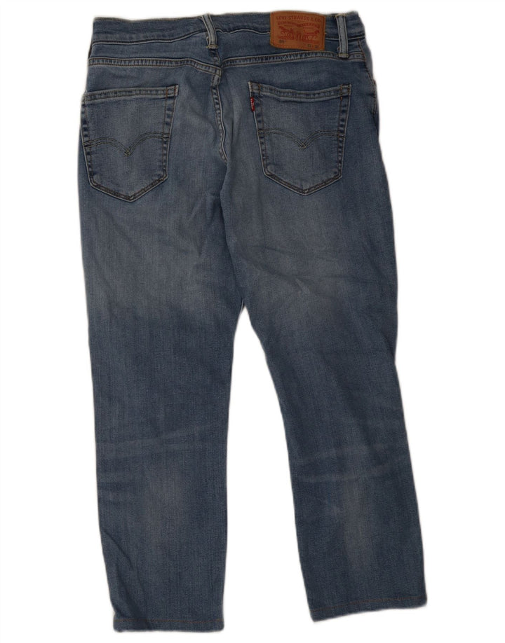 Levi's Mens 511 Cropped Slim Jeans W33 L25 Blue Cotton