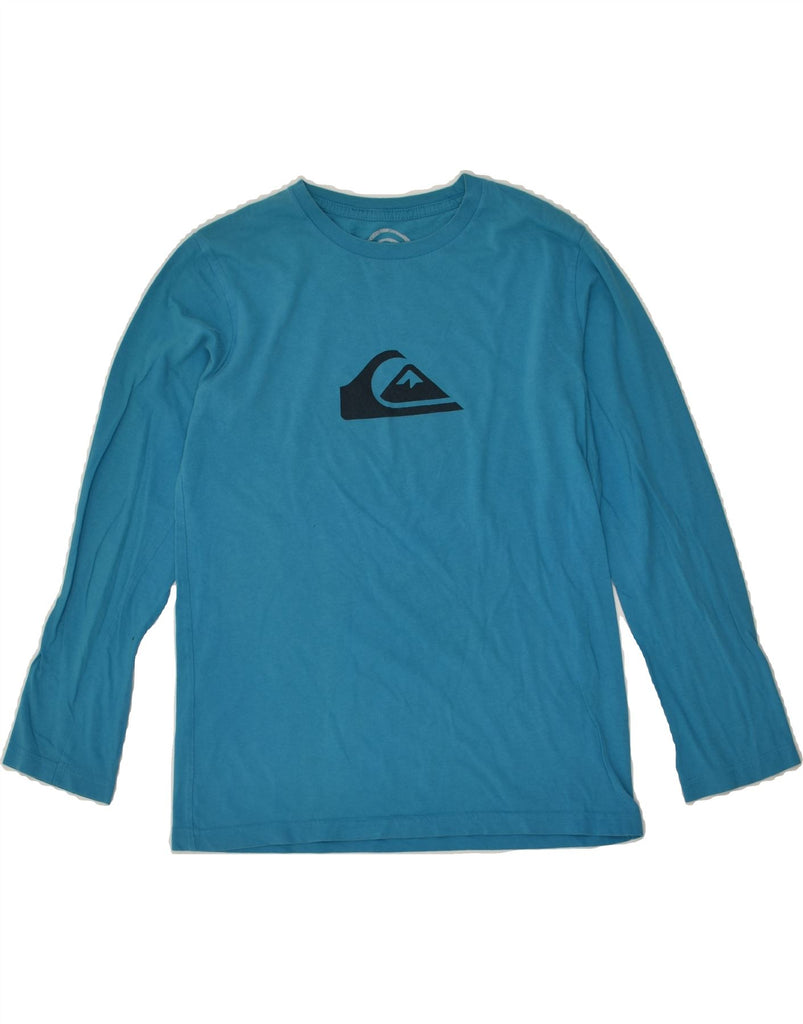 QUIKSILVER Boys Top Long Sleeve 11-12 Years Blue Cotton | Vintage Quiksilver | Thrift | Second-Hand Quiksilver | Used Clothing | Messina Hembry 