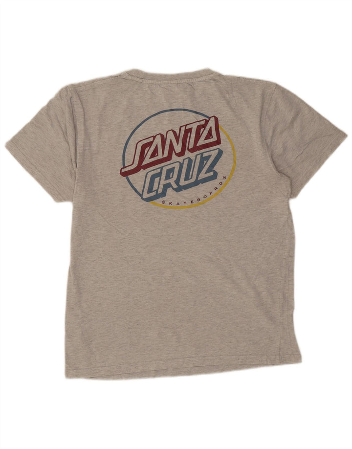 Santa Cruz Mens Graphic T-Shirt Top Medium Grey Cotton