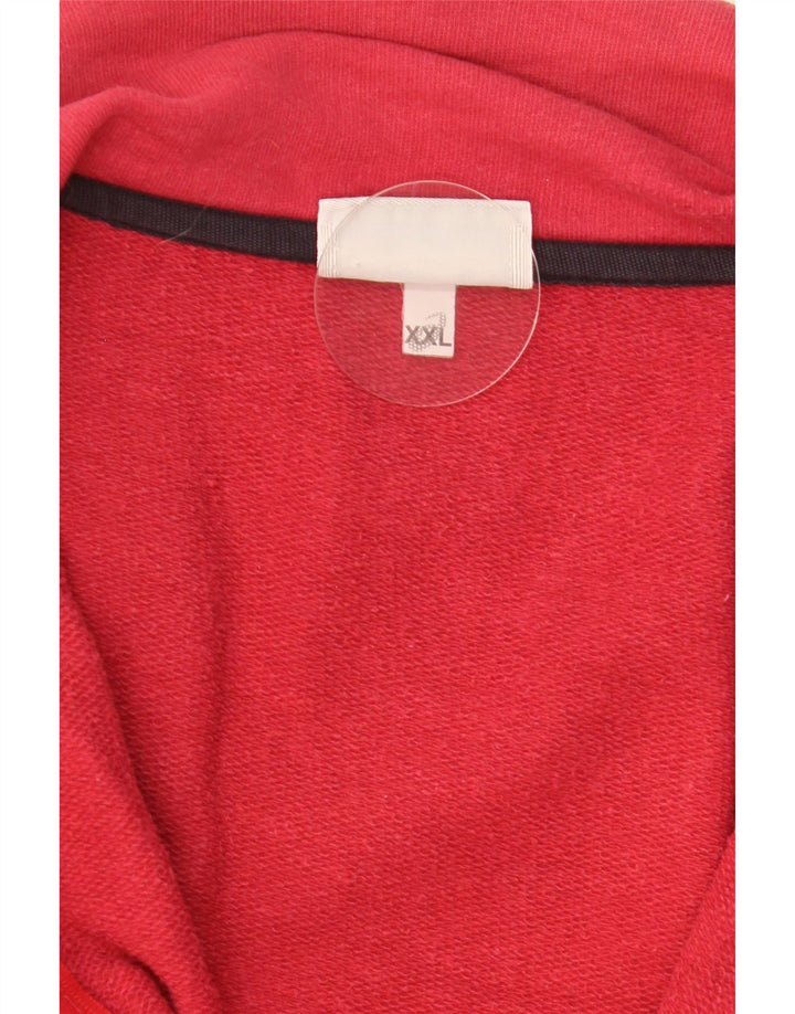 Asics Mens Tracksuit Top Jacket 2XL Red Cotton