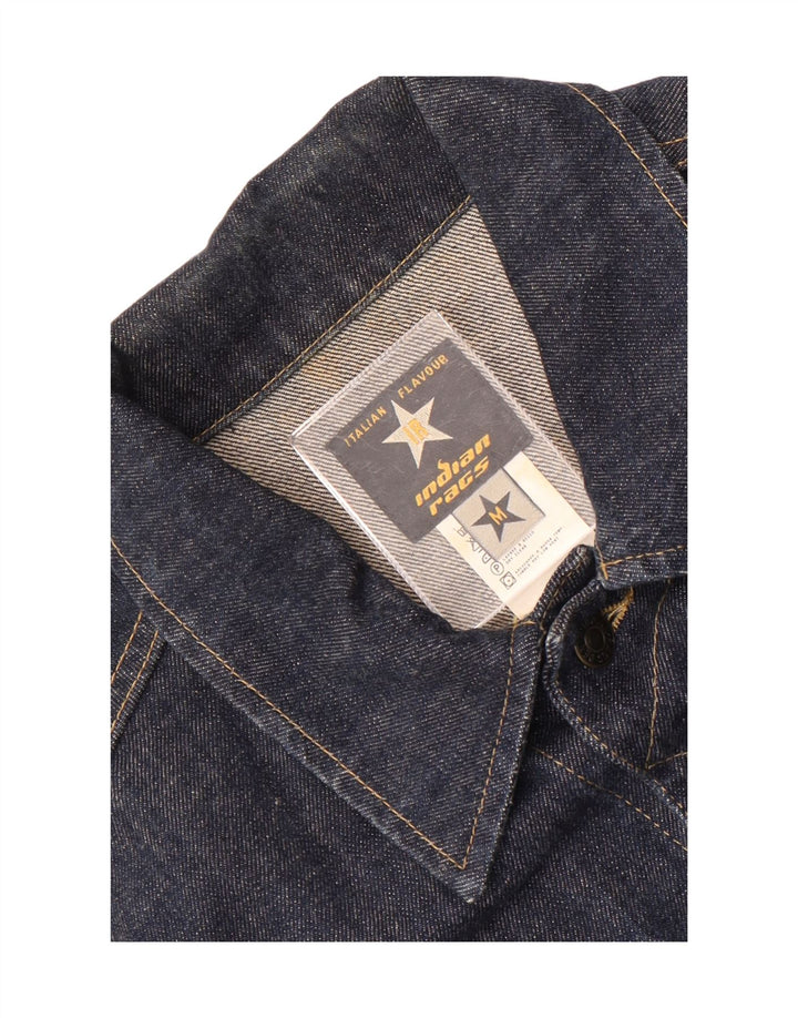 Indian Rags Mens Denim Jacket UK 38 Medium Navy Blue Cotton