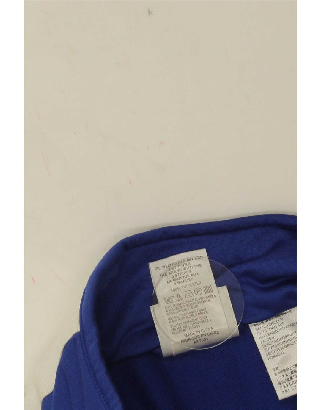 Adidas Boys Tracksuit Top Jacket 13-14 Years Navy Blue Colourblock