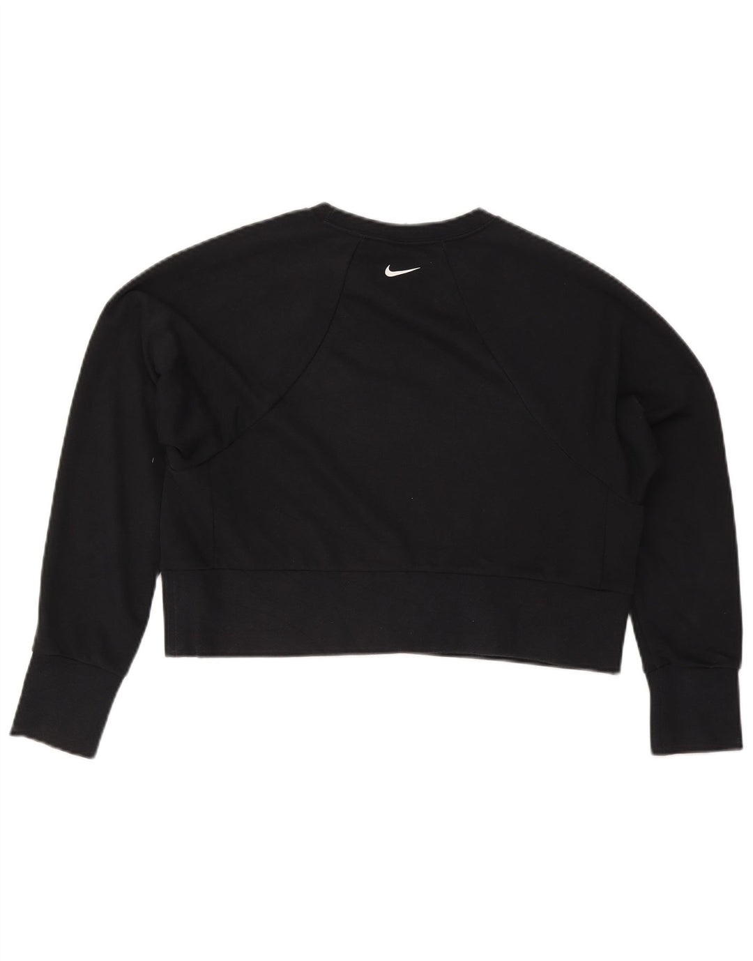 Nike Womens Crop Graphic Oversized Sweatshirt Jumper UK 10 Small Black