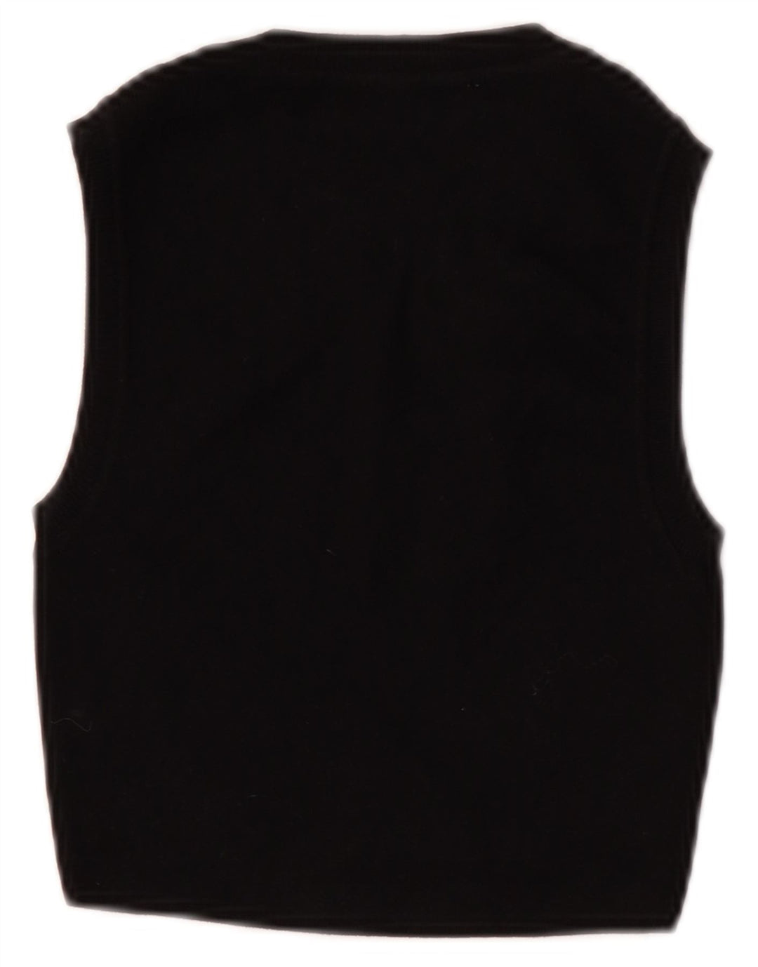 Zara Womens Crop Vest Top UK 8 Small Black Viscose