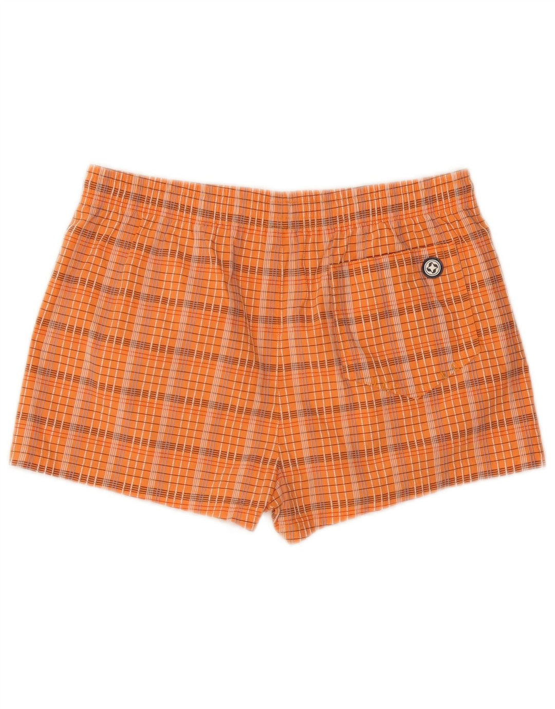 COLMAR Mens Swimming Shorts IT 48 Medium  Orange Check Cotton