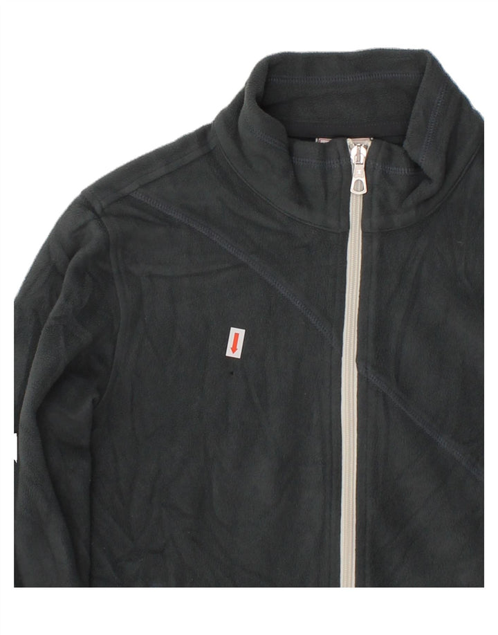 CHAMPION Womens Graphic Fleece Jacket UK 10 Small Grey Vintage Champion and Second-Hand Champion from Messina Hembry 
