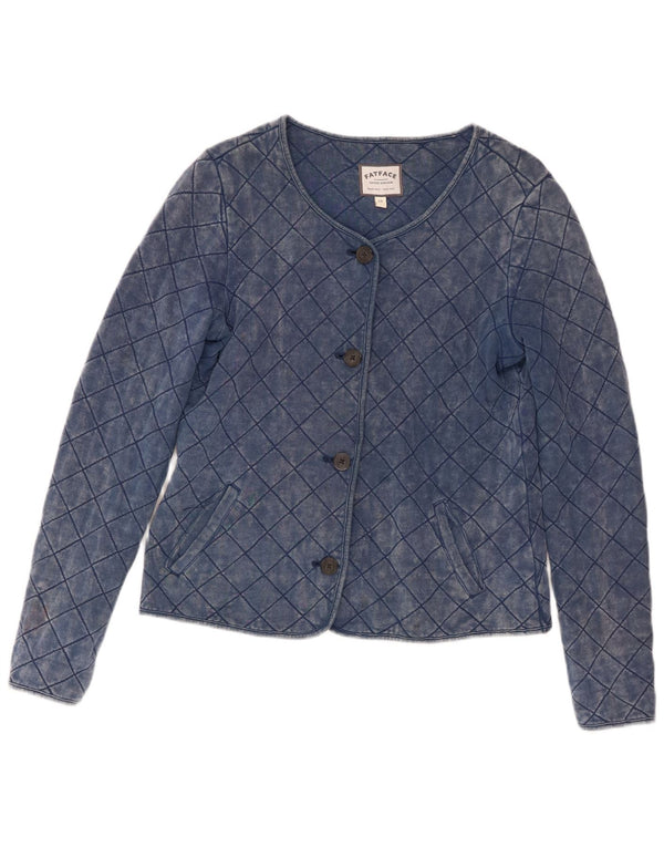 Fat Face Womens Cardigan Top UK 10 Small Blue Cotton
