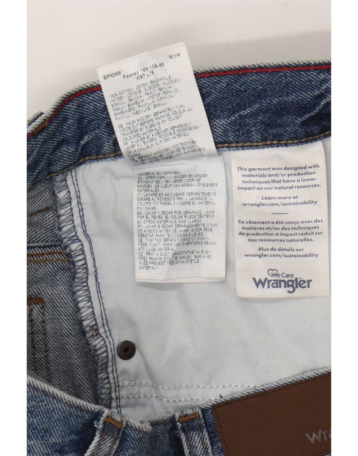 Wrangler Mens Straight Jeans W38 L27 Blue Cotton