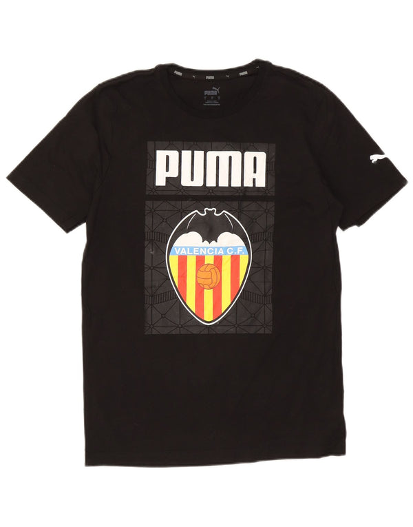 Puma Mens Valencia Graphic T-Shirt Top Small Black Cotton