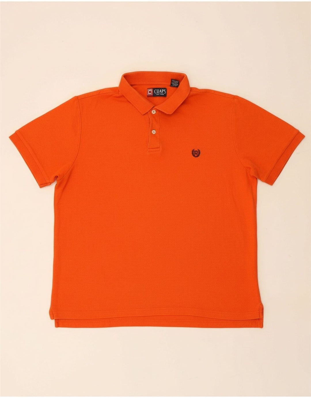 CHAPS Mens Polo Shirt Large Orange Cotton