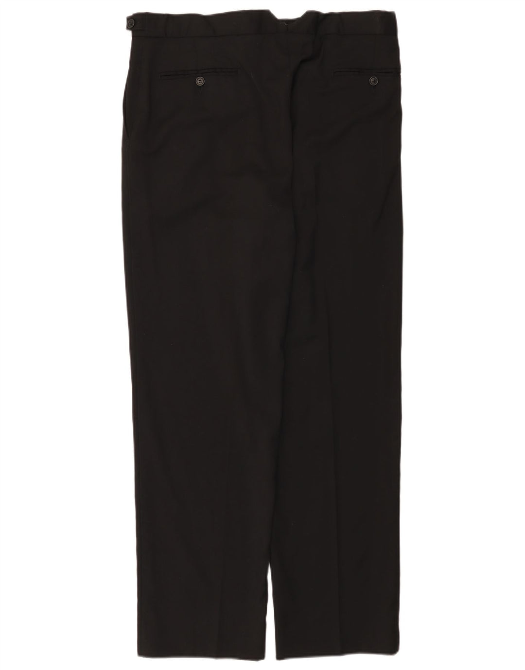 Marks & Spencer Mens Straight Suit Trousers W34 L31 Black Wool