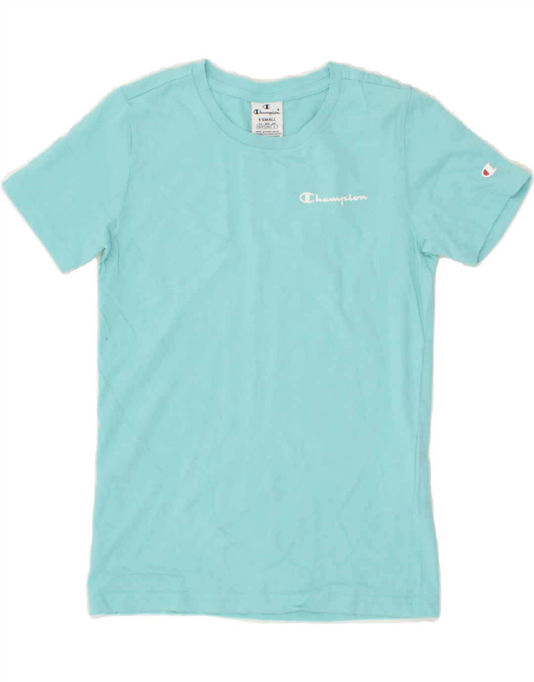 CHAMPION Womens T-Shirt Top UK 6 XS Blue Vintage Champion and Second-Hand Champion from Messina Hembry 