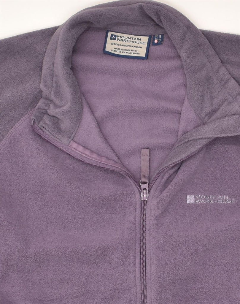 MOUNTAIN WAREHOUSE Womens Fleece Jacket UK 18 XL  Purple Polyester | Vintage Mountain Warehouse | Thrift | Second-Hand Mountain Warehouse | Used Clothing | Messina Hembry 