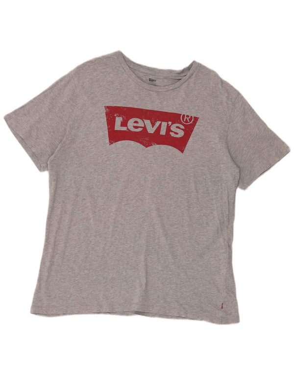 Levi's Mens Graphic T-Shirt Top XL Grey Cotton