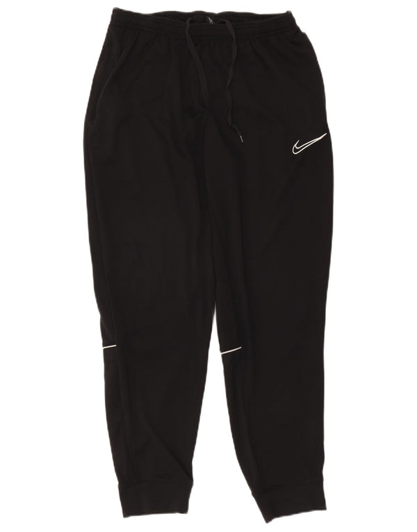 Nike Womens Dri Fit Tracksuit Trousers Joggers UK 14 Large Black Polyester