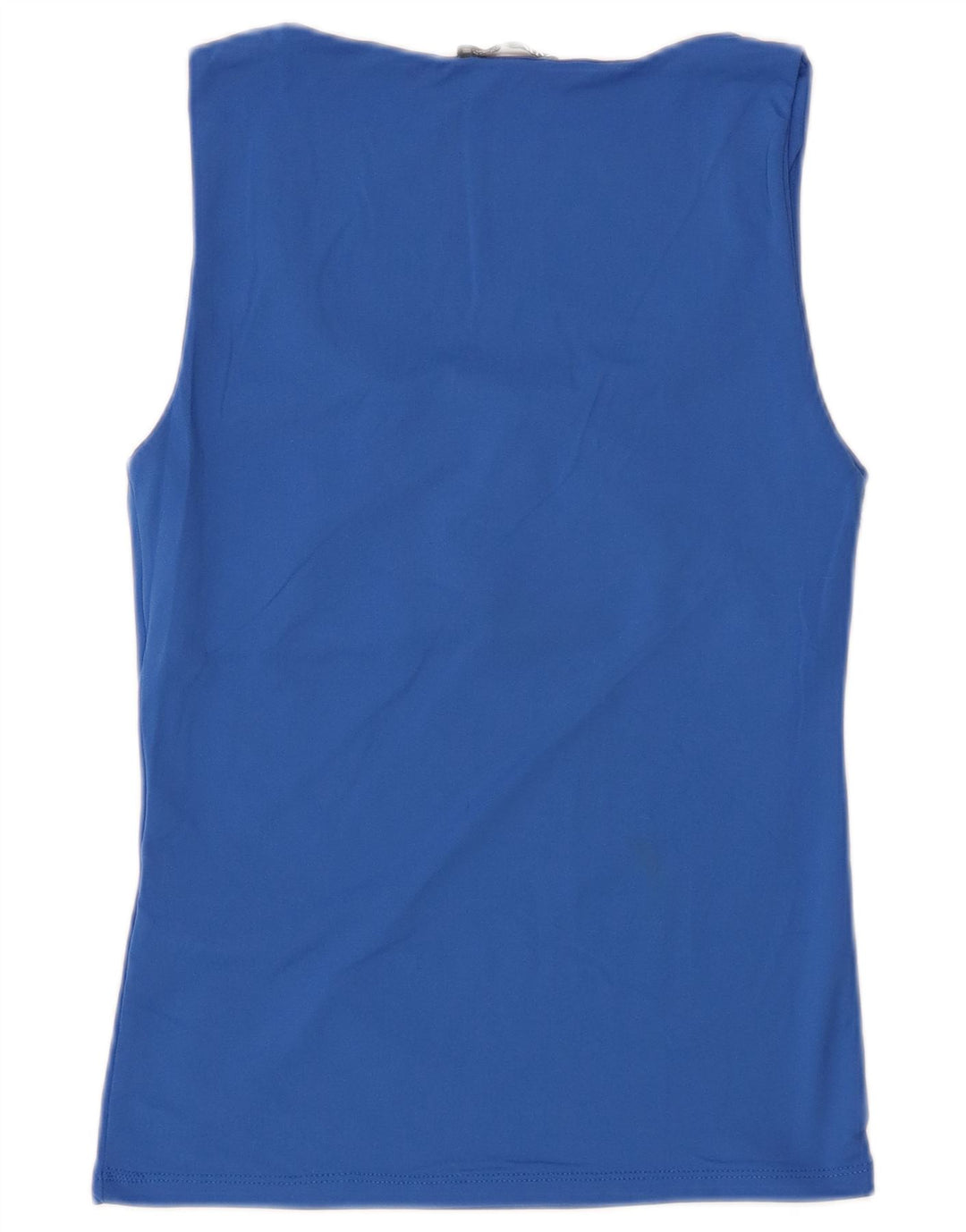 Zara Womens Vest Top UK 12 Medium Blue Polyamide