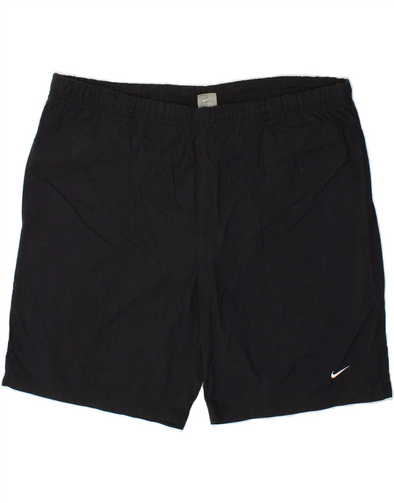 NIKE Mens Sport Shorts XL Navy Blue Nylon | Vintage Nike | Thrift | Second-Hand Nike | Used Clothing | Messina Hembry 