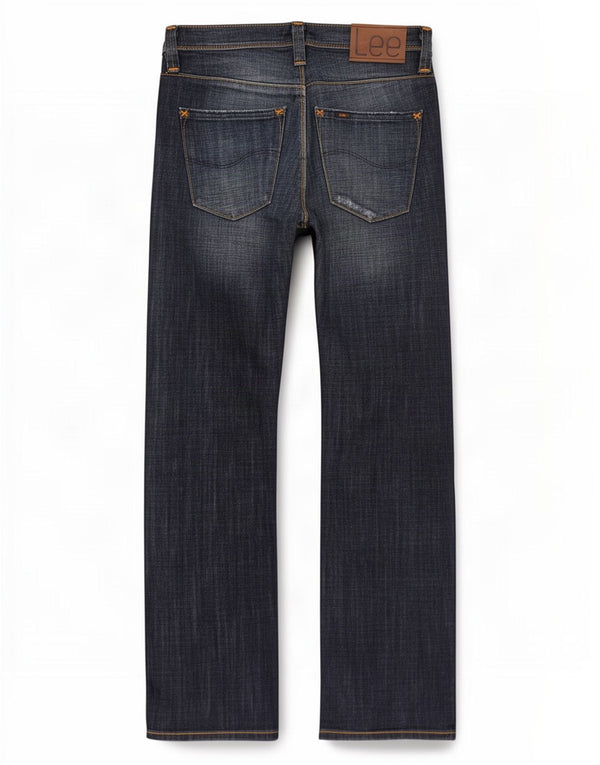 Lee Mens Ripley Straight Jeans W30 L34 Navy Blue Cotton