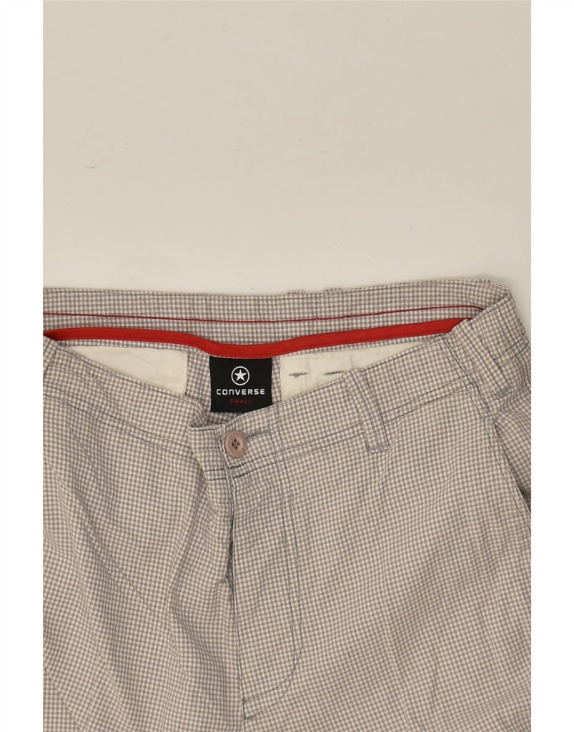 CONVERSE Mens Chino Shorts Small W32 Grey Check Cotton | Vintage Converse | Thrift | Second-Hand Converse | Used Clothing | Messina Hembry 