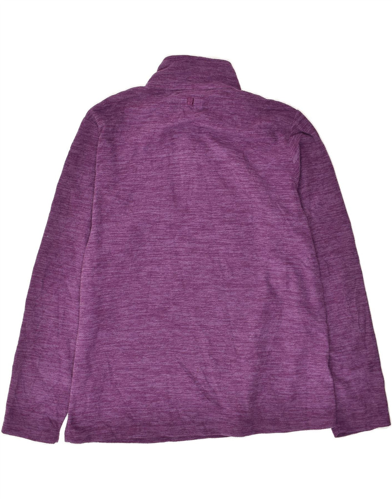 MOUNTAIN WAREHOUSE Womens Zip Neck Fleece Jumper UK 18 XL Purple Pinstripe | Vintage Mountain Warehouse | Thrift | Second-Hand Mountain Warehouse | Used Clothing | Messina Hembry 