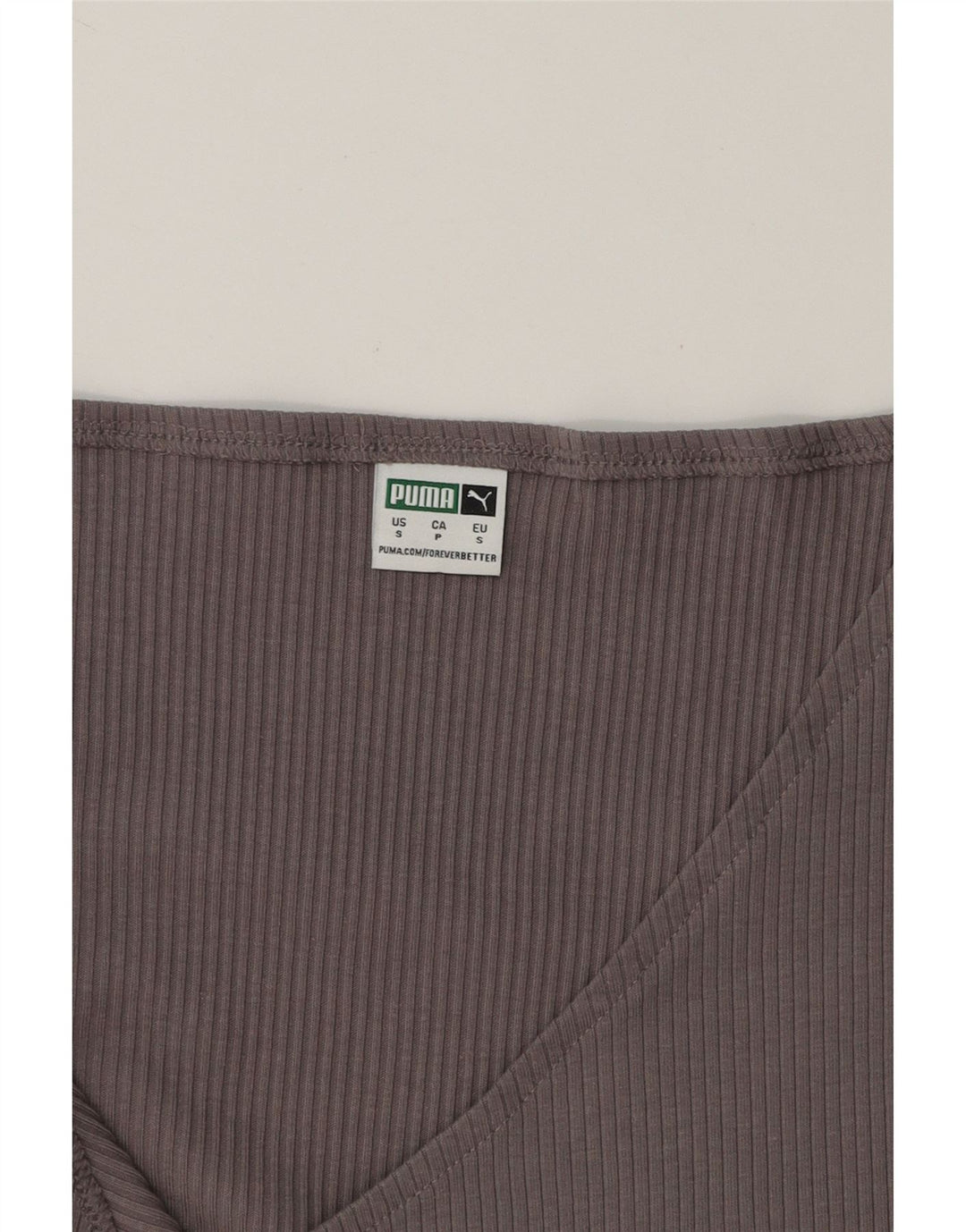 PUMA Womens Crop Top Long Sleeve UK 10 Small Grey Cotton Vintage Puma and Second-Hand Puma from Messina Hembry 