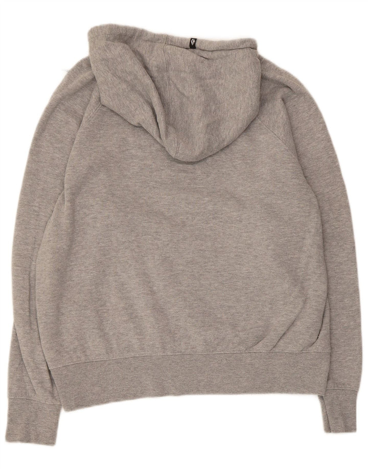 Volcom Womens Hoodie Jumper US 10 Large Grey Cotton