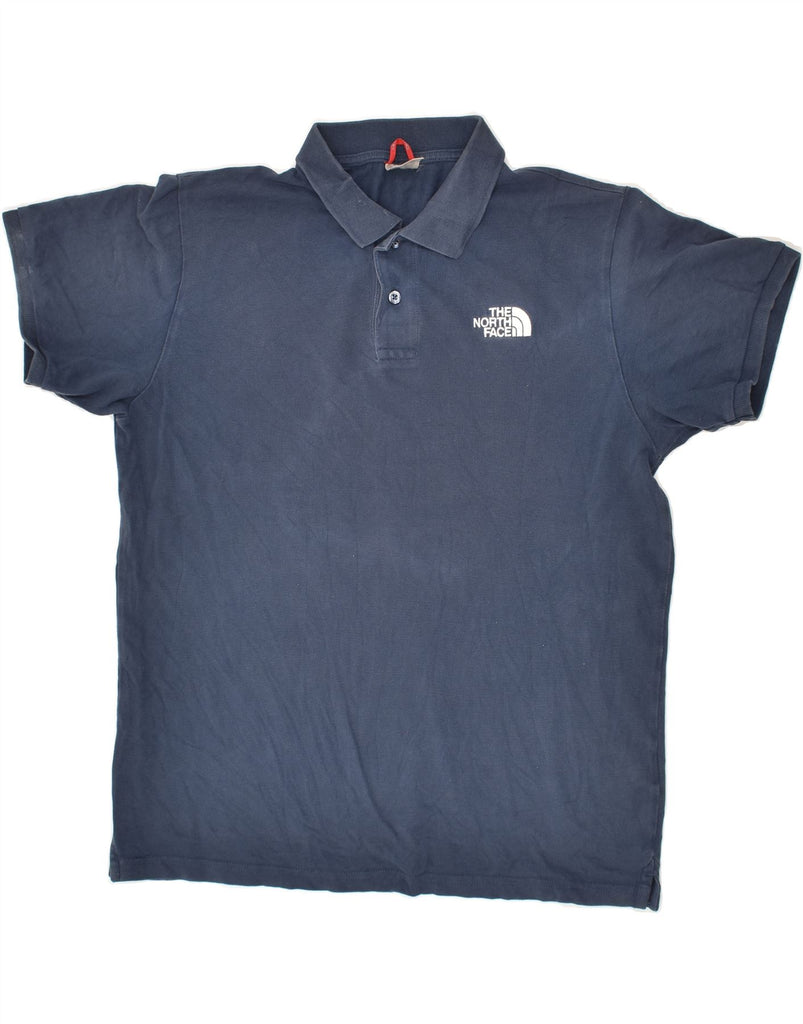 THE NORTH FACE Mens Polo Shirt Medium Navy Blue Cotton | Vintage The North Face | Thrift | Second-Hand The North Face | Used Clothing | Messina Hembry 