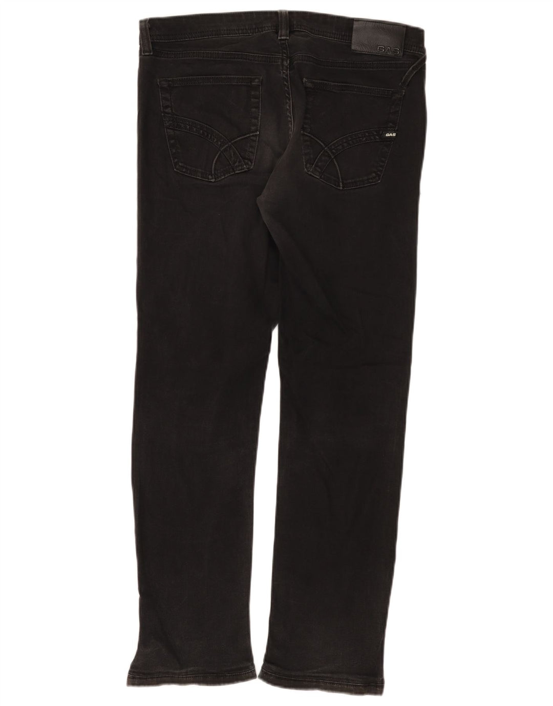 Gas Womens Albert Slim Jeans W33 L28 Black Cotton