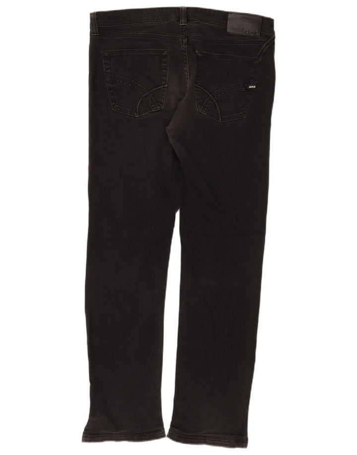 Gas Womens Albert Slim Jeans W33 L28 Black Cotton