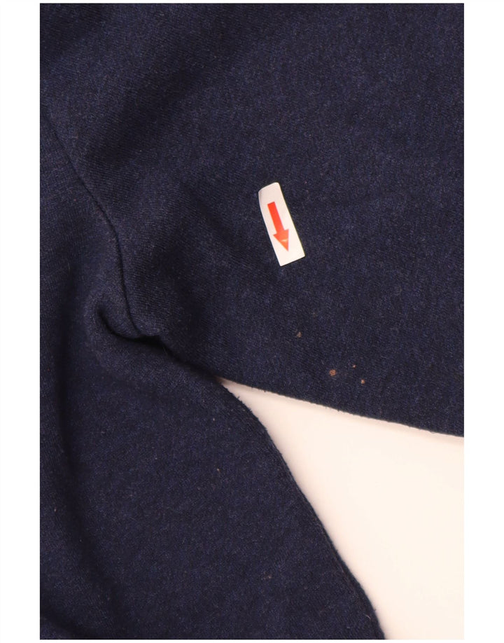 Superdry Mens Zip Hoodie Sweater Small Navy Blue Cotton