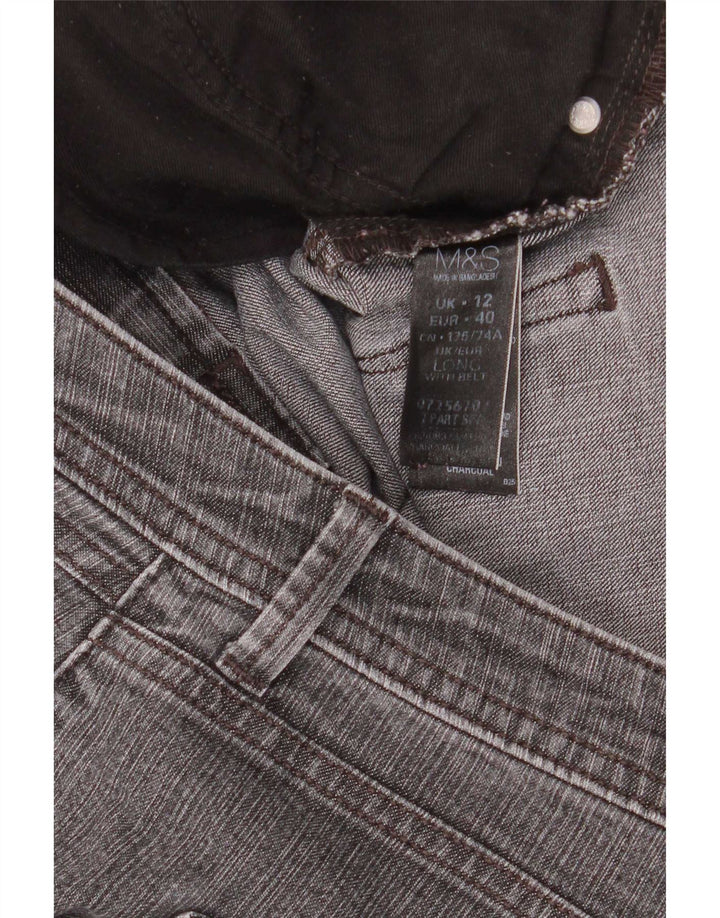 Marks & Spencer Womens Bootcut Jeans UK 12 Medium W30 L34 Grey Cotton